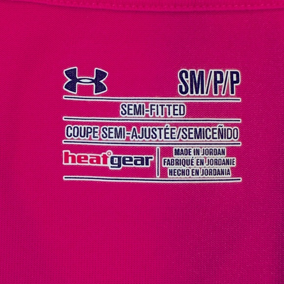 Under Armour HeatGear Sleeveless Tank Size Small Hot Pink VNeckline Racerback - Picture 6 of 10